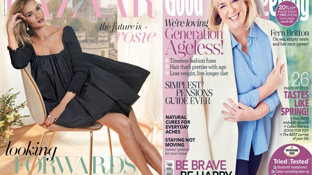 The covers of Harper's Bazaar UK and Good Housekeeping UK