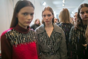 Backstage at Christopher Kane RTW Fall 2018