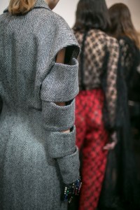 Backstage at Christopher Kane RTW Fall 2018