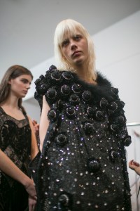 Backstage at Christopher Kane RTW Fall 2018
