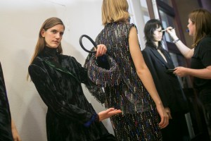 Backstage at Christopher Kane RTW Fall 2018