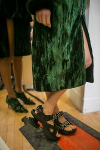 Backstage at Christopher Kane RTW Fall 2018
