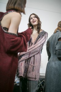 Backstage at Christopher Kane RTW Fall 2018