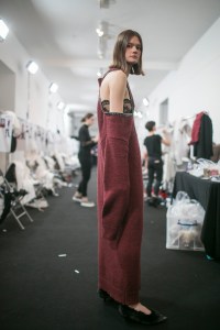 Backstage at Christopher Kane RTW Fall 2018