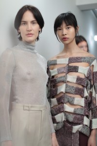 Backstage at Eckhaus Latta RTW Fall 2018