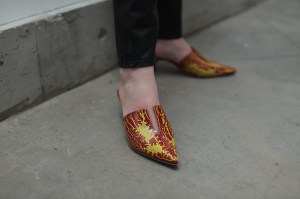 Backstage at Eckhaus Latta RTW Fall 2018
