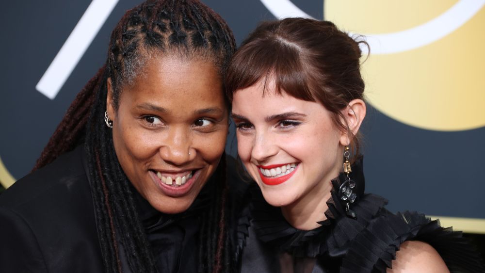 Marai Larasi and Emma WatsonArrivals - 75th Golden Globe Awards, Beverly Hills, USA - 07 Jan 2018Marai Larasi (L) and Emma Watson (R) arrive for the 75th annual Golden Globe Awards ceremony at the Beverly Hilton Hotel in Beverly Hills, California, USA, 07 January 2018.