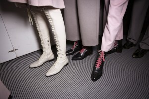 Backstage at Giorgio Armani RTW Fall 2018