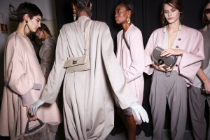 Backstage at Giorgio Armani RTW Fall 2018