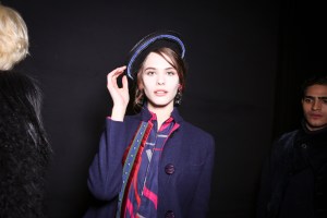 Backstage at Giorgio Armani RTW Fall 2018