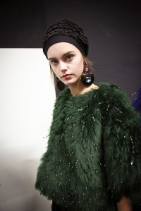 Backstage at Giorgio Armani RTW Fall 2018
