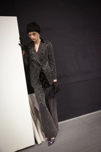 Backstage at Giorgio Armani RTW Fall 2018