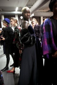 Backstage at Giorgio Armani RTW Fall 2018