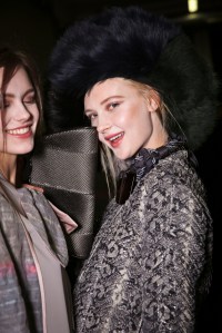 Backstage at Giorgio Armani RTW Fall 2018