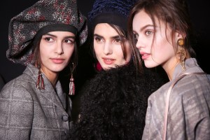Backstage at Giorgio Armani RTW Fall 2018