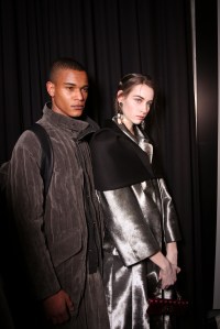 Backstage at Giorgio Armani RTW Fall 2018