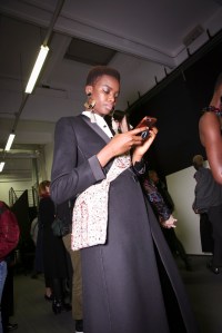 Backstage at Giorgio Armani RTW Fall 2018