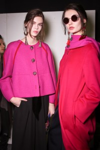 Backstage at Giorgio Armani RTW Fall 2018