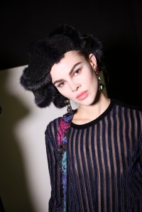Backstage at Giorgio Armani RTW Fall 2018