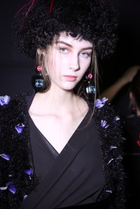 Backstage at Giorgio Armani RTW Fall 2018
