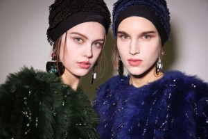 Backstage at Giorgio Armani RTW Fall 2018