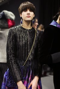 Backstage at Giorgio Armani RTW Fall 2018