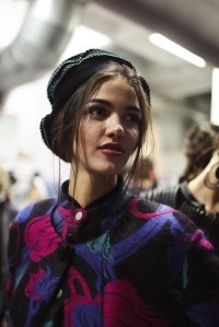 Backstage at Giorgio Armani RTW Fall 2018