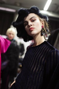 Backstage at Giorgio Armani RTW Fall 2018