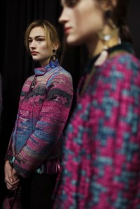 Backstage at Giorgio Armani RTW Fall 2018