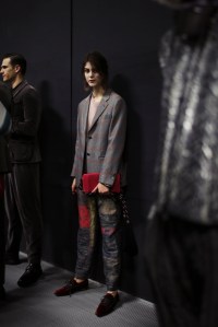 Backstage at Giorgio Armani RTW Fall 2018