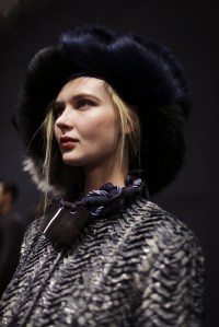 Backstage at Giorgio Armani RTW Fall 2018