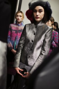 Backstage at Giorgio Armani RTW Fall 2018