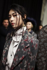 Backstage at Giorgio Armani RTW Fall 2018