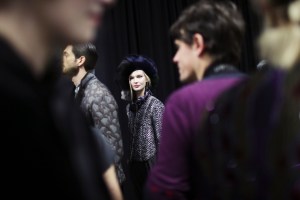 Backstage at Giorgio Armani RTW Fall 2018