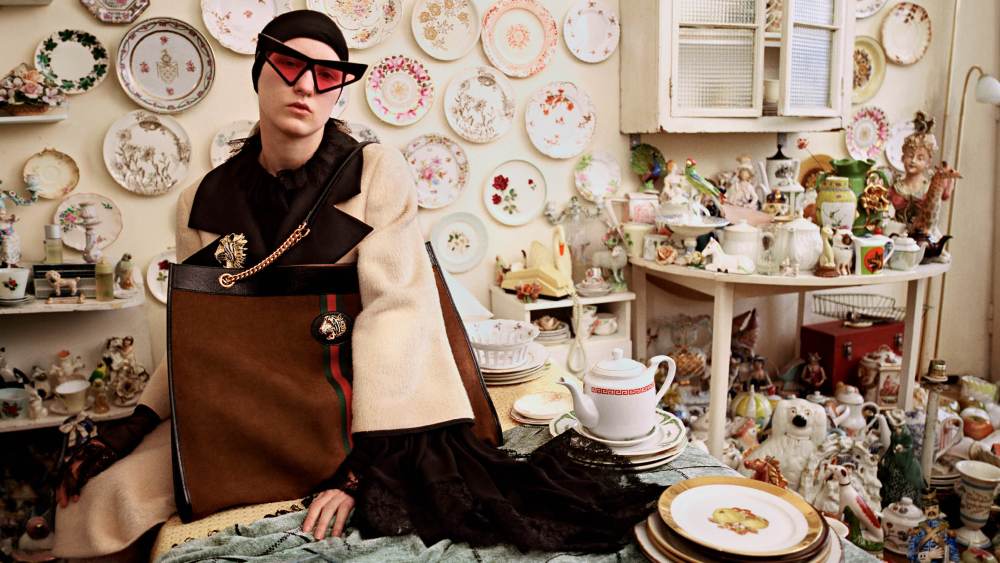 The world of obsessive collectors of art and vintage objects is at the core of GucciÕs latest advertising campaign.For fall, the fashion house and its creative director Alessandro MicheleÕs fascination for eccentric personalities focuses on characters passionately seeking out paintings, antiques, porcelains and rare objects, each portrayed in different rooms.Dubbed Gucci Collectors and photographed by Glen Luchford with the art direction of Christopher Simmonds, the campaign include color images of models sporting the brandÕs ready-to-wear surrounded by stuffed animals, pottery and cuckoo clocks as well as close-ups of key accessories Ñ comprising Gucci slippers and loafers Ñ captured among small toy cars and puzzle pieces.The images will break in international titles starting from July 2, along with the debut of a series of short videos flanking the campaign on GucciÕs social media accounts. Ñ Sandra Salibian