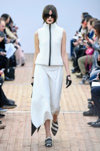 Model on the catwalk