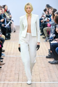 Model on the catwalk