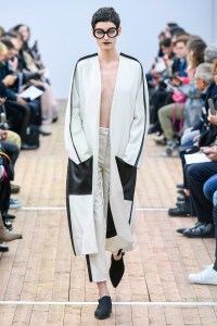 Model on the catwalk