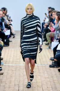 Model on the catwalk