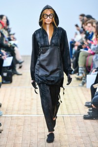 Model on the catwalk