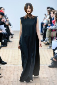 Model on the catwalk