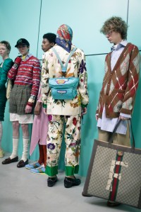 Backstage at Gucci RTW Fall 2018