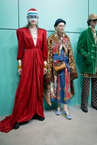 Backstage at Gucci RTW Fall 2018