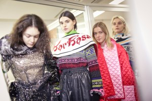 Backstage at MSGM RTW Fall 2018