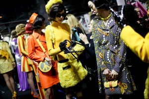 Backstage at Moschino RTW Fall 2018