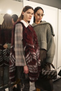 Backstage at Fendi RTW Fall 2018