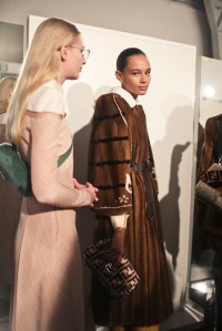 Backstage at Fendi RTW Fall 2018