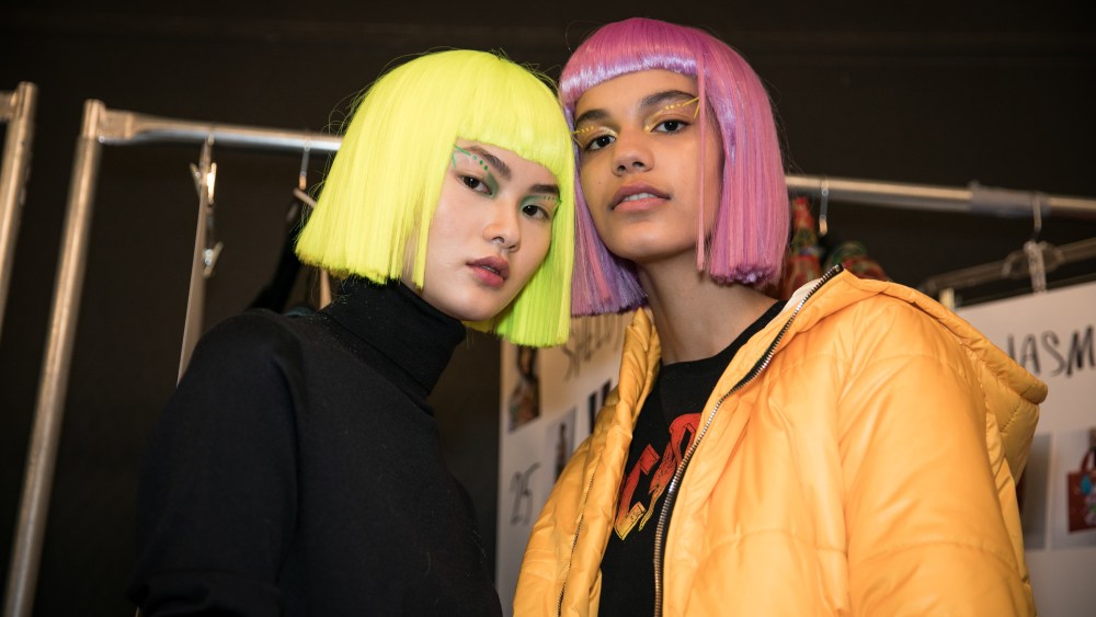 Backstage at Jeremy Scott RTW Fall 2018