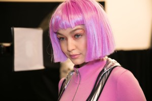 Backstage at Jeremy Scott RTW Fall 2018