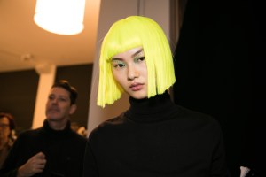 Backstage at Jeremy Scott RTW Fall 2018